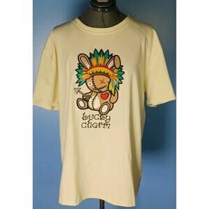 Mens Lucky Charm Embroidered Tshirt Nwt DTLR Size 2xl Teddy Bear Indian